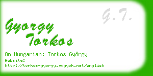 gyorgy torkos business card